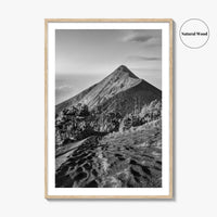 Guatemala Black and White Fine Art Photo Print, Fuego Volcano, Central America Poster