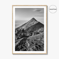 Guatemala Black and White Fine Art Photo Print, Fuego Volcano, Central America Poster