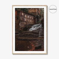 Ithaca Fine Art Photo Print, Wells Falls, New York, Van Nattas Station Poster