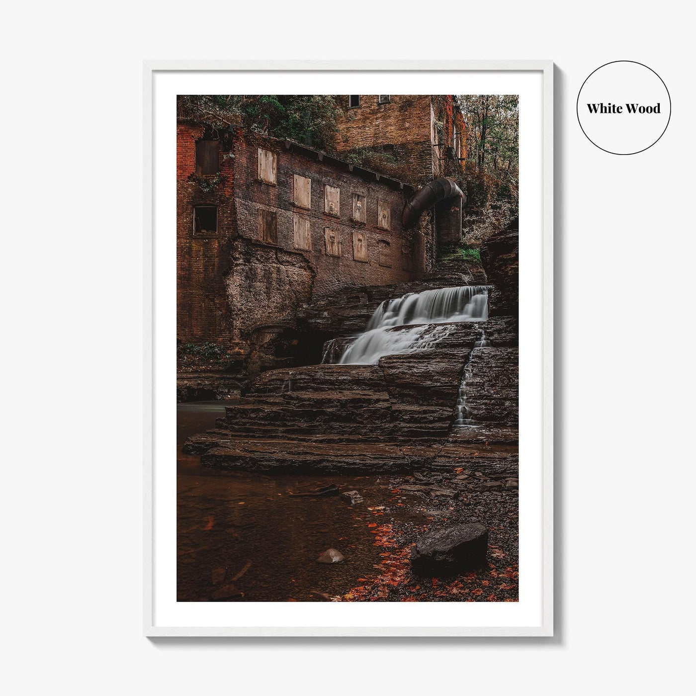 Ithaca Fine Art Photo Print, Wells Falls, New York, Van Nattas Station Poster