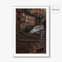 Ithaca Fine Art Photo Print, Wells Falls, New York, Van Nattas Station Poster