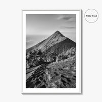 Guatemala Black and White Fine Art Photo Print, Fuego Volcano, Central America Poster