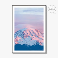Mount Rainier Pink Fine Art Photo Print, Washington State Poster, Cascade Range USA