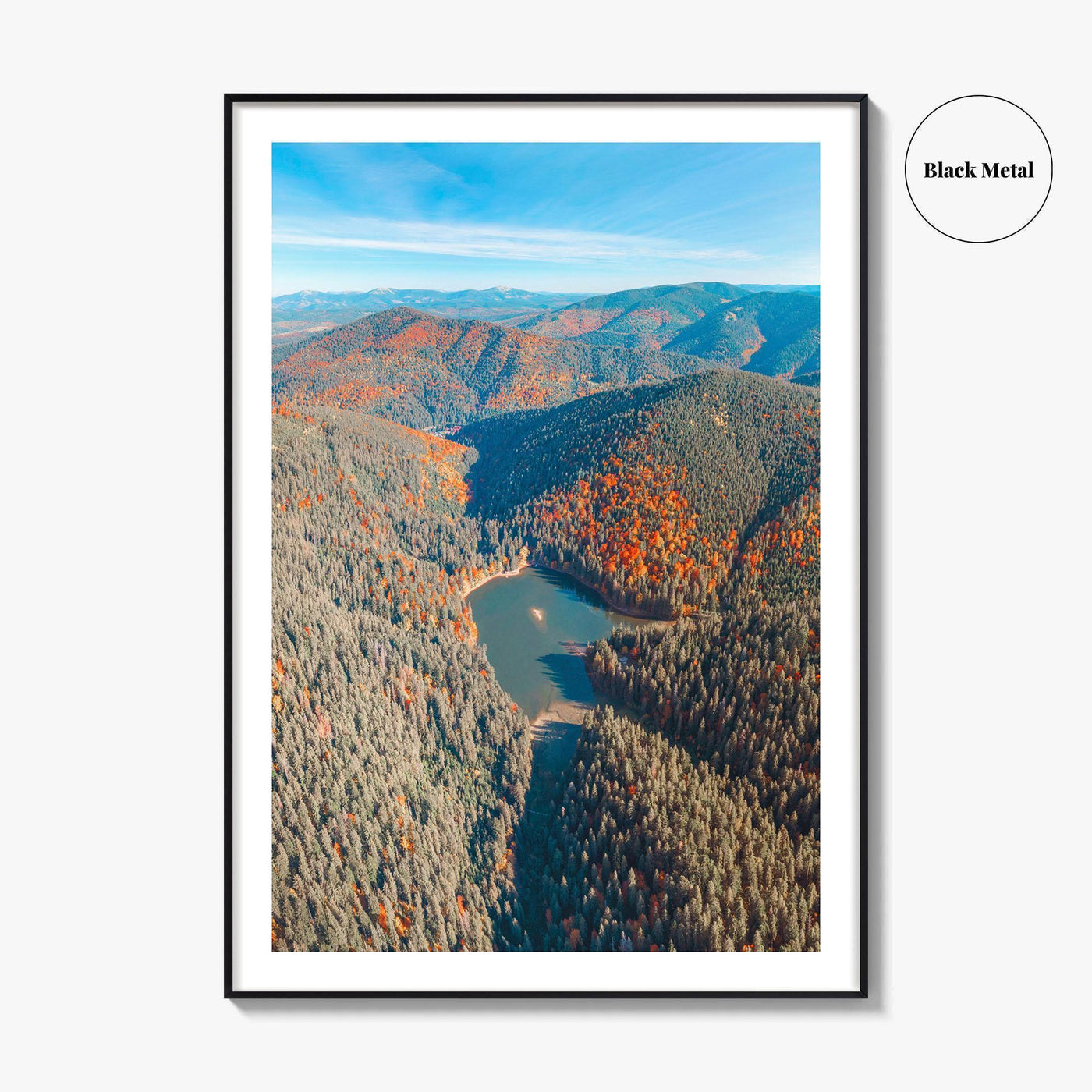 Synevyr Lake Fine Art Photo Print, Carpathian Mountains, Ukraine Wall Decor Poster, Aerial Landscape