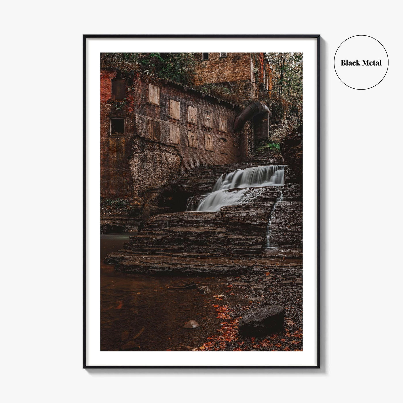 Ithaca Fine Art Photo Print, Wells Falls, New York, Van Nattas Station Poster