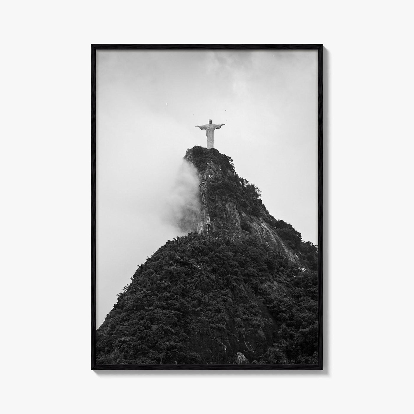 Rio de Janeiro Black and White Fine Art Photo Print, Christ the Redeemer Brazil Poster