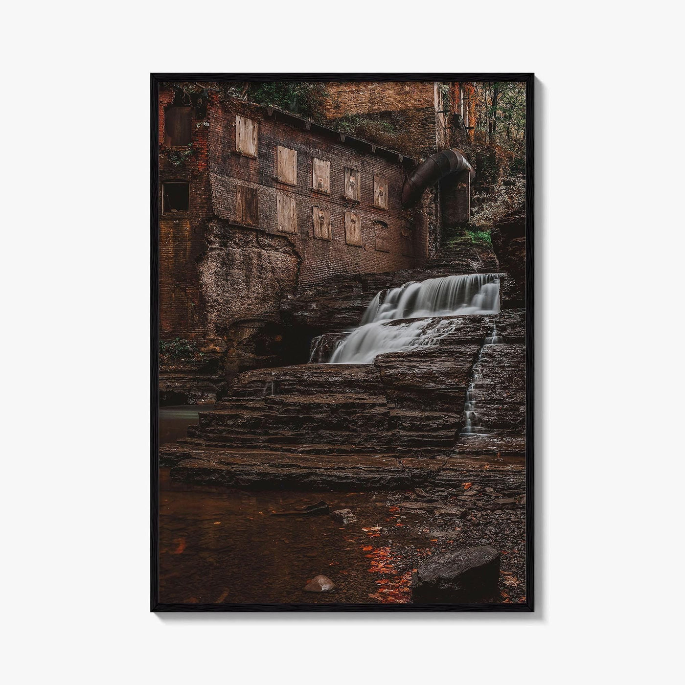Ithaca Fine Art Photo Print, Wells Falls, New York, Van Nattas Station Poster