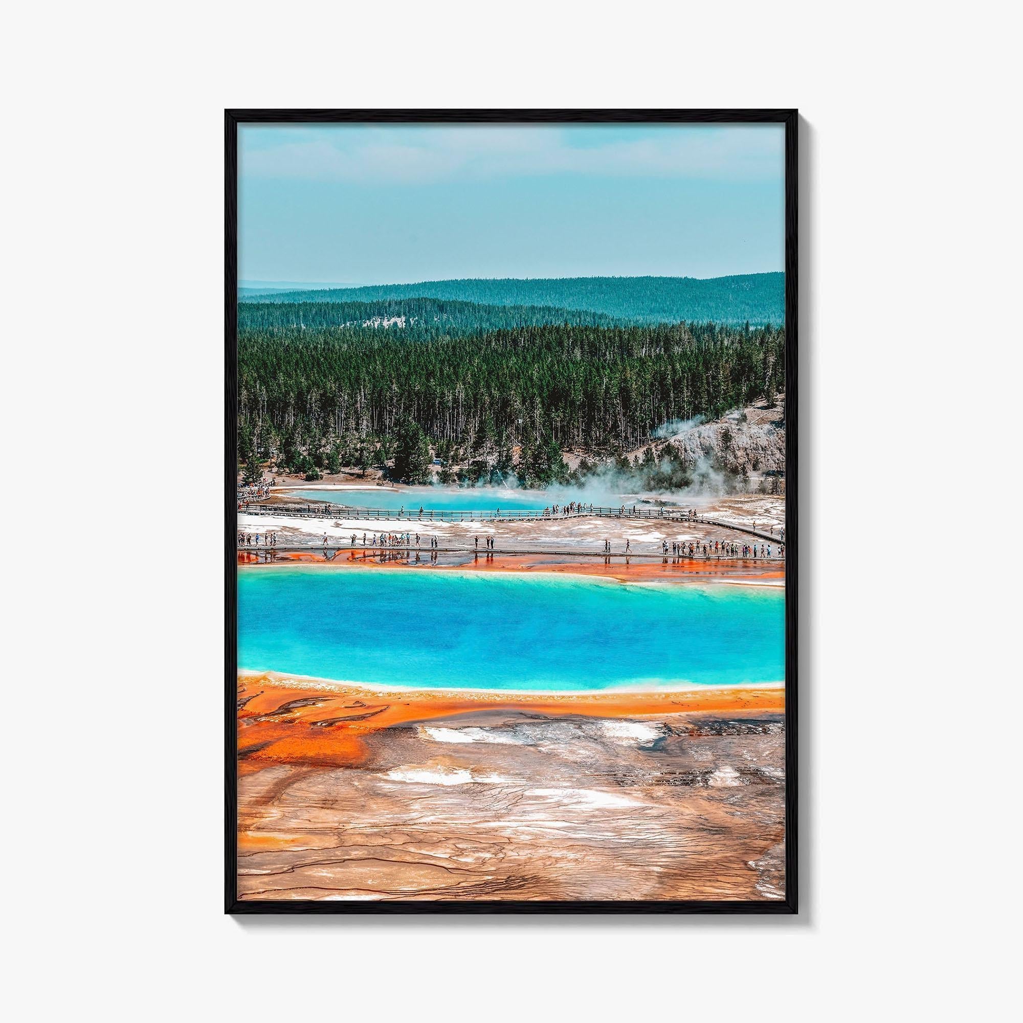Yellowstone National Park Fine Art Photo Print, Grand Prismatic Spring, Wyoming, USA, Poster