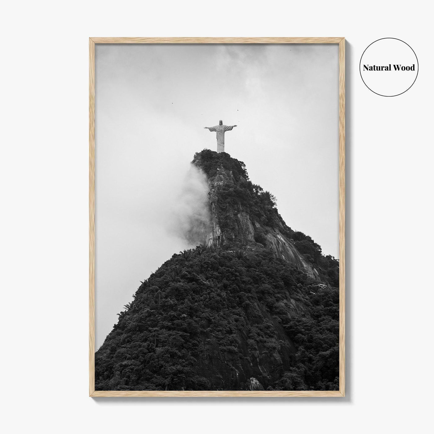 Rio de Janeiro Black and White Fine Art Photo Print, Christ the Redeemer Brazil Poster