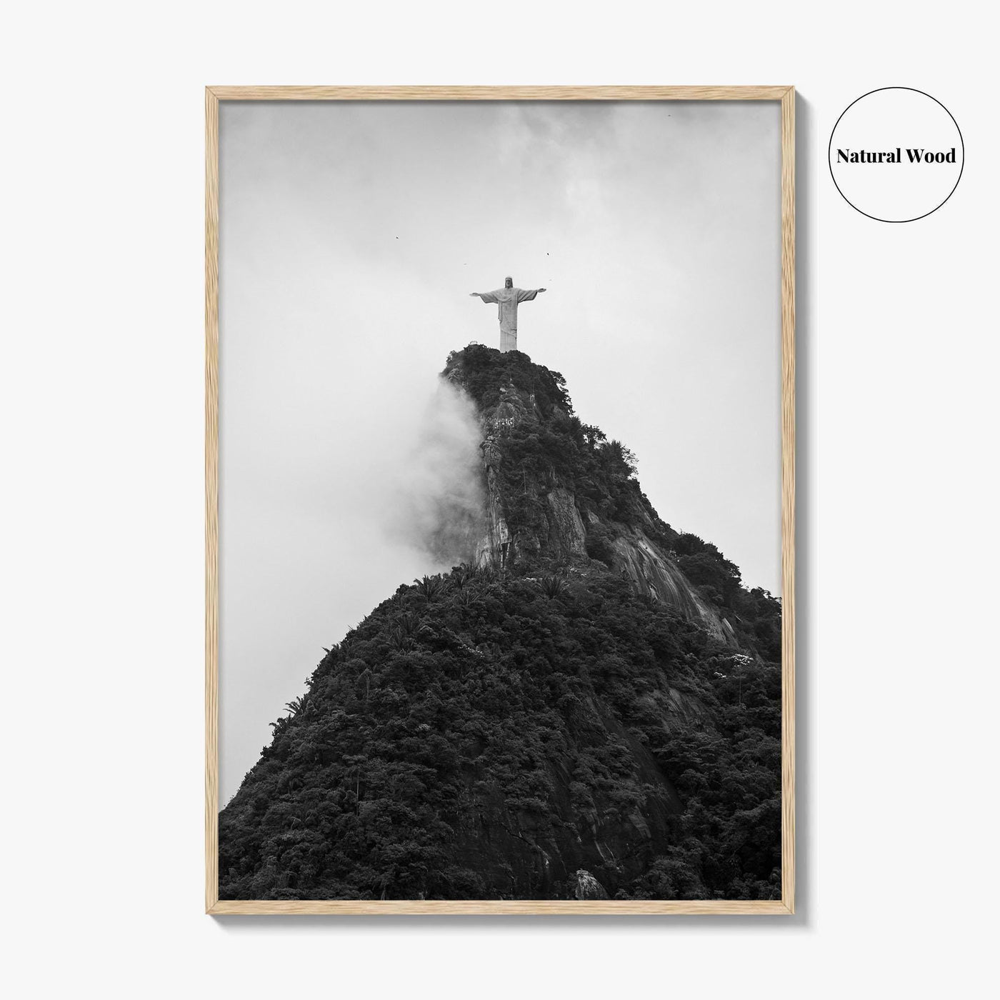 Rio de Janeiro Black and White Fine Art Photo Print, Christ the Redeemer Brazil Poster