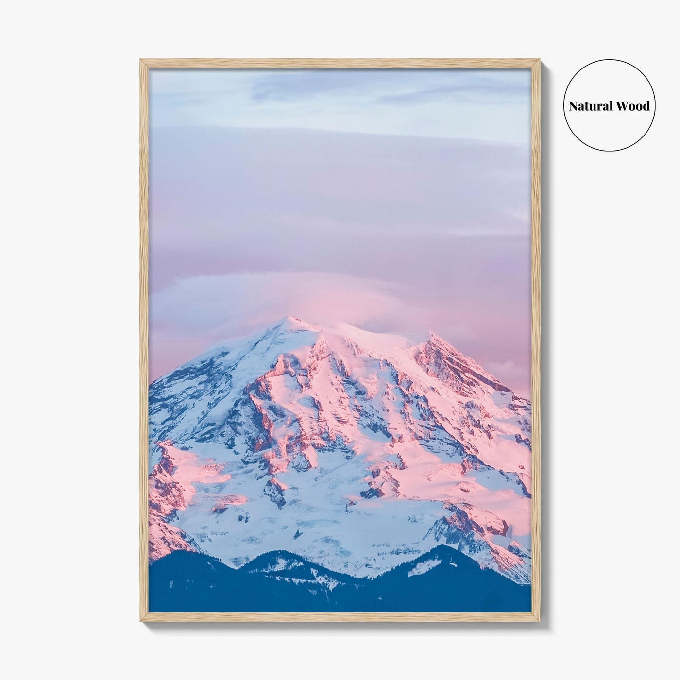 Mount Rainier Pink Fine Art Photo Print, Washington State Poster, Cascade Range USA