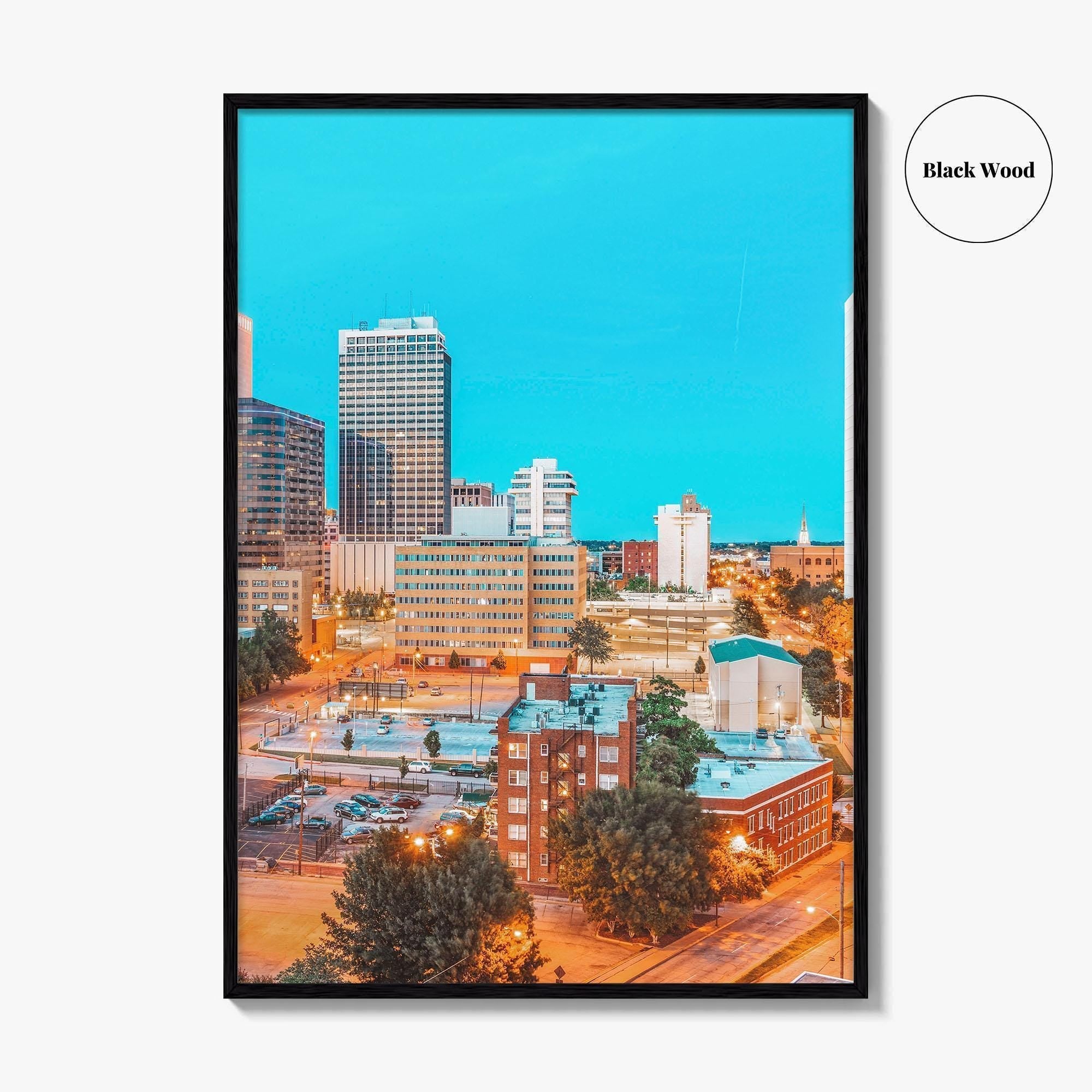 Tulsa Skyline Fine Art Photo Print, Downtown, Oklahoma, USA, Wall Poster