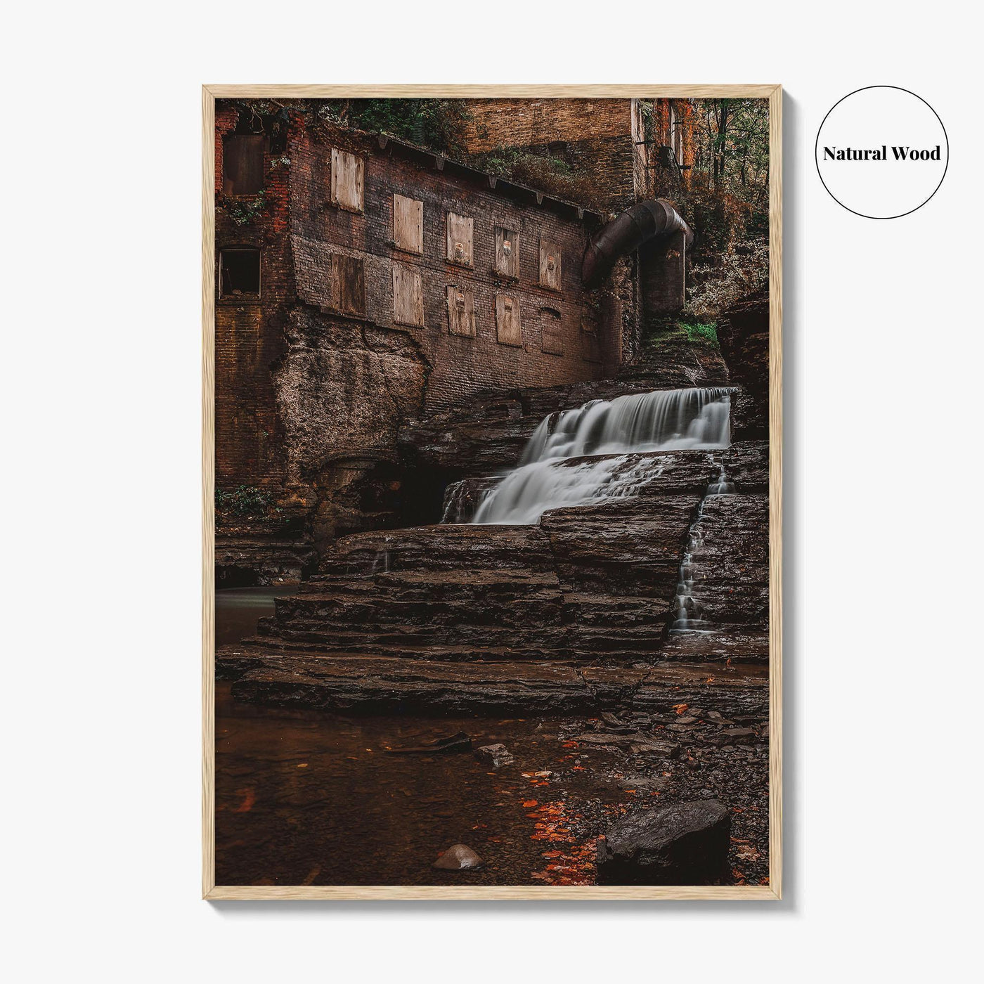 Ithaca Fine Art Photo Print, Wells Falls, New York, Van Nattas Station Poster