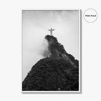Rio de Janeiro Black and White Fine Art Photo Print, Christ the Redeemer Brazil Poster