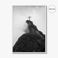 Rio de Janeiro Black and White Fine Art Photo Print, Christ the Redeemer Brazil Poster