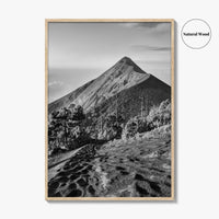 Guatemala Black and White Fine Art Photo Print, Fuego Volcano, Central America Poster