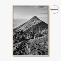 Guatemala Black and White Fine Art Photo Print, Fuego Volcano, Central America Poster
