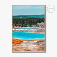 Yellowstone National Park Fine Art Photo Print, Grand Prismatic Spring, Wyoming, USA, Poster