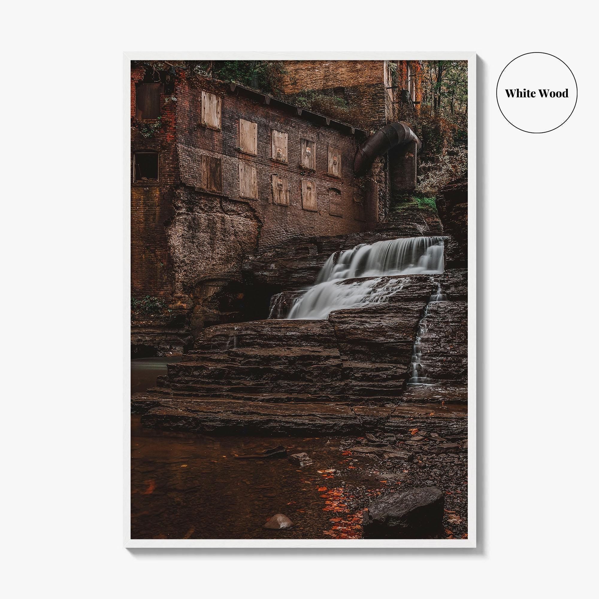 Ithaca Fine Art Photo Print, Wells Falls, New York, Van Nattas Station Poster