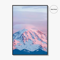 Mount Rainier Pink Fine Art Photo Print, Washington State Poster, Cascade Range USA