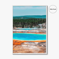 Yellowstone National Park Fine Art Photo Print, Grand Prismatic Spring, Wyoming, USA, Poster