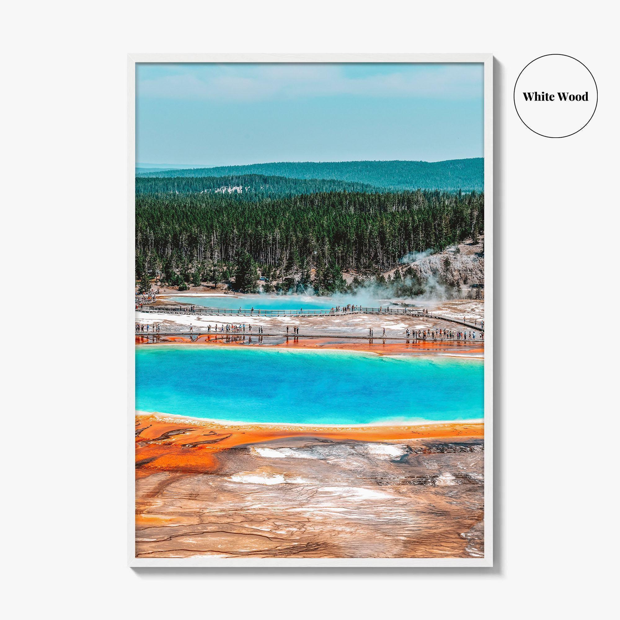 Yellowstone National Park Fine Art Photo Print, Grand Prismatic Spring, Wyoming, USA, Poster