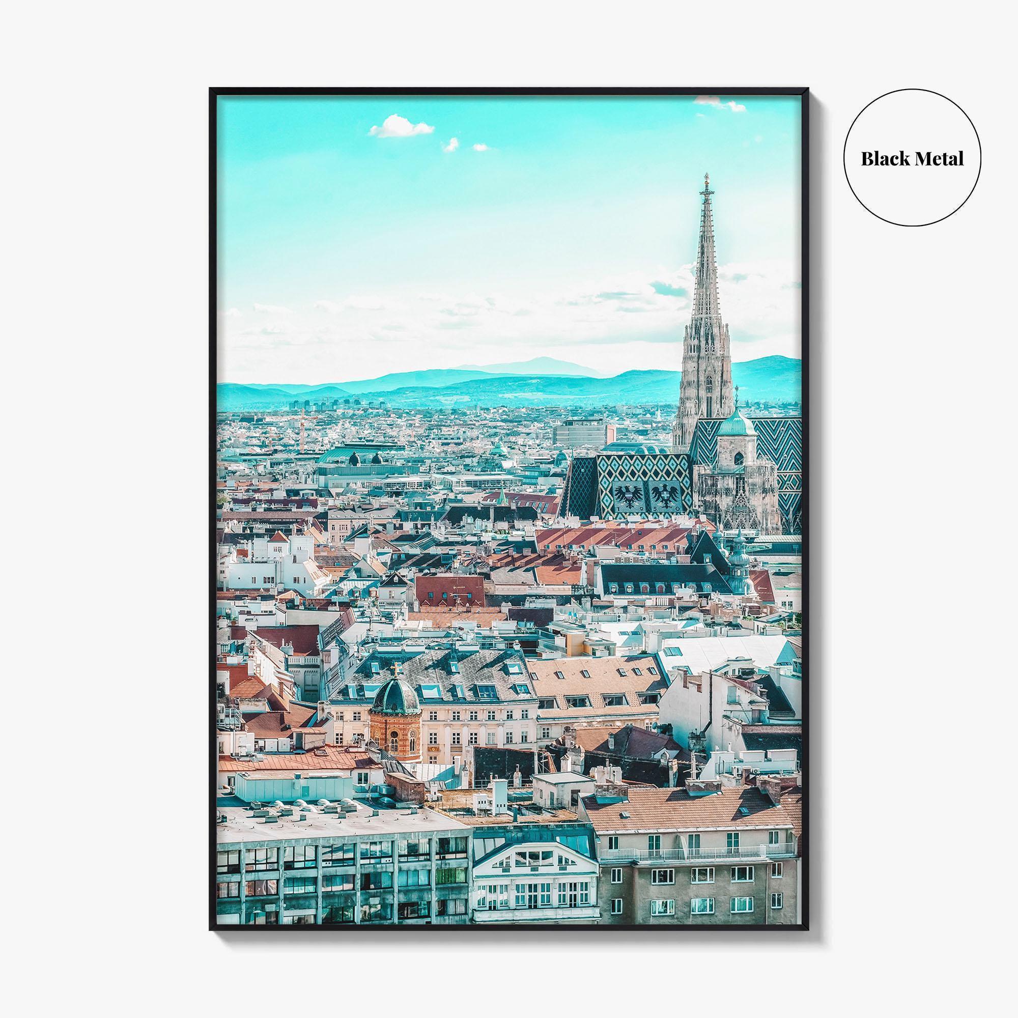 Vienna Skyline Fine Art Photo Print, Aerial Poster, Austria Wall Decor, Wien