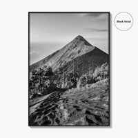 Guatemala Black and White Fine Art Photo Print, Fuego Volcano, Central America Poster