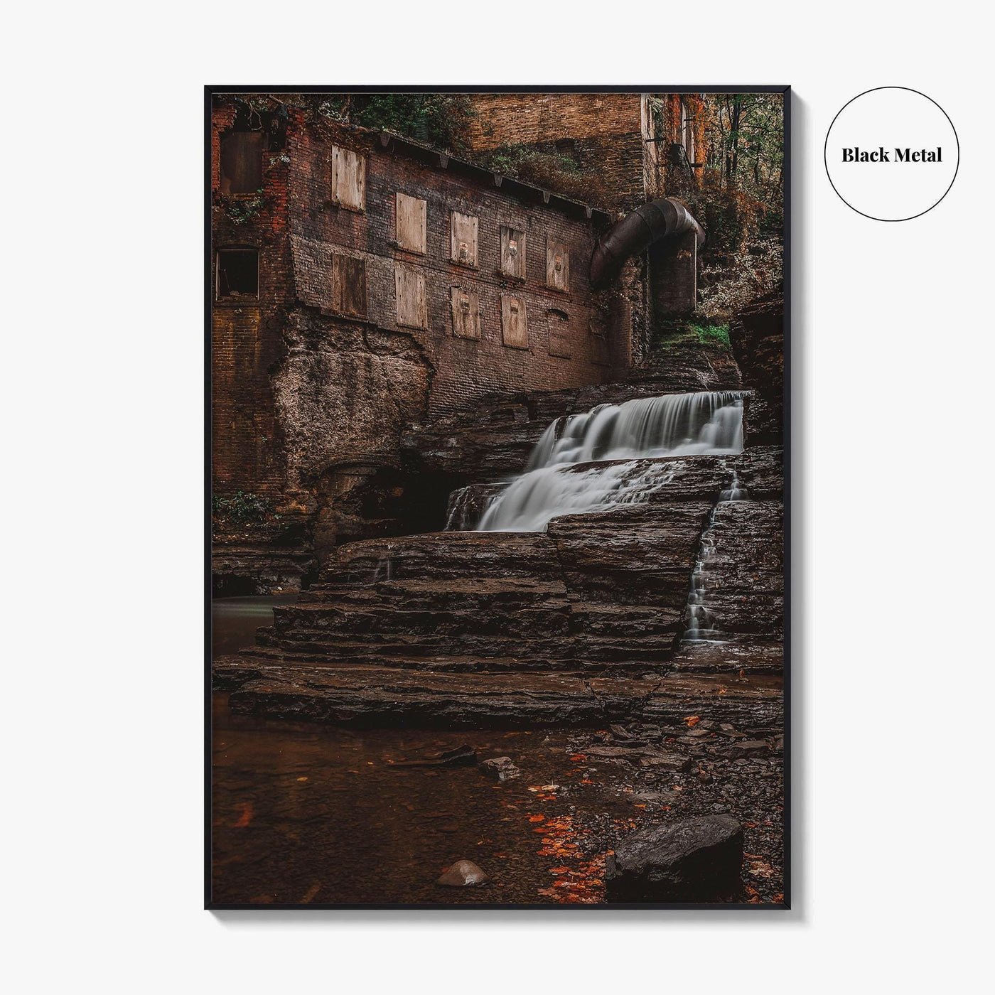 Ithaca Fine Art Photo Print, Wells Falls, New York, Van Nattas Station Poster