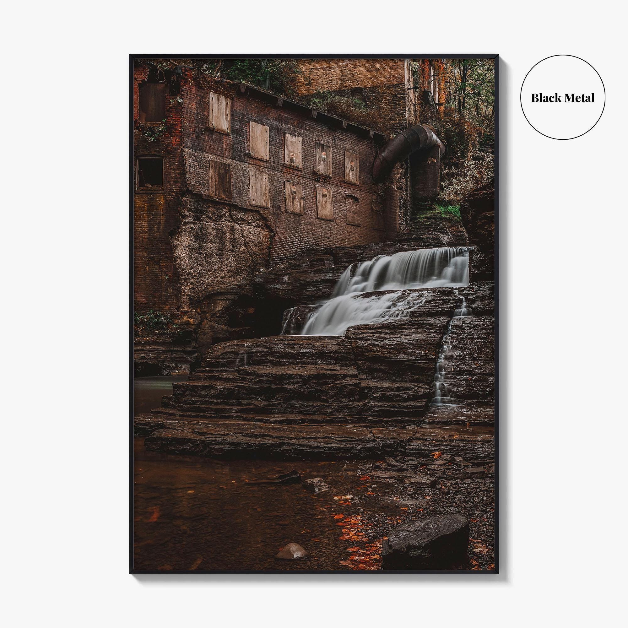 Ithaca Fine Art Photo Print, Wells Falls, New York, Van Nattas Station Poster