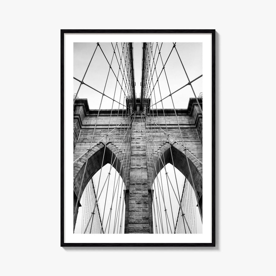 Brooklyn Bridge Black and White Fine Art Photo Print, New York City, NYC Poster