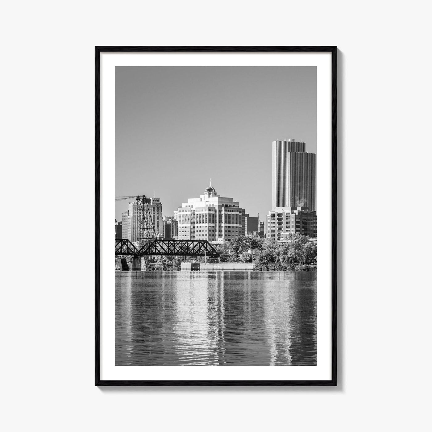 Albany Skyline Black and White Fine Art Photo Print, Poster, New York Poster