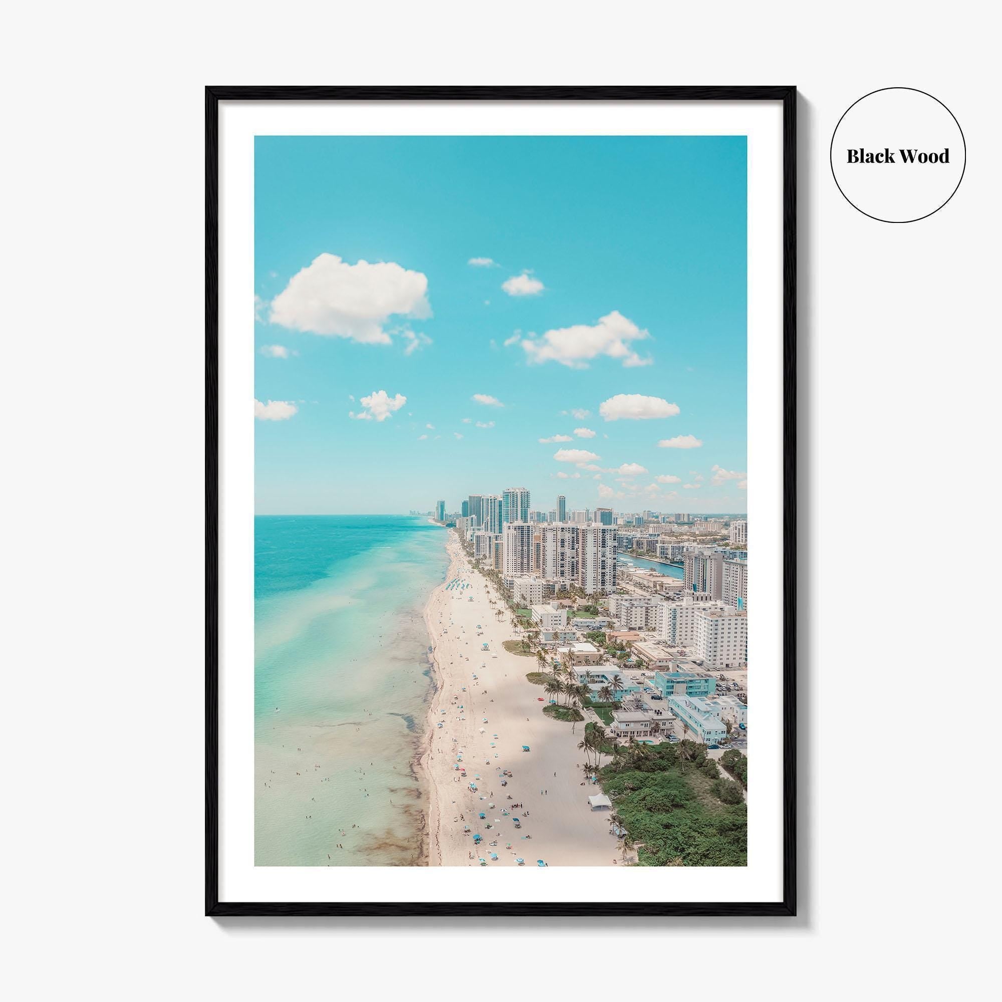 Hollywood Beach Fine Art Photo Print, Hallandale Beach, Florida USA Wall Decor Poster