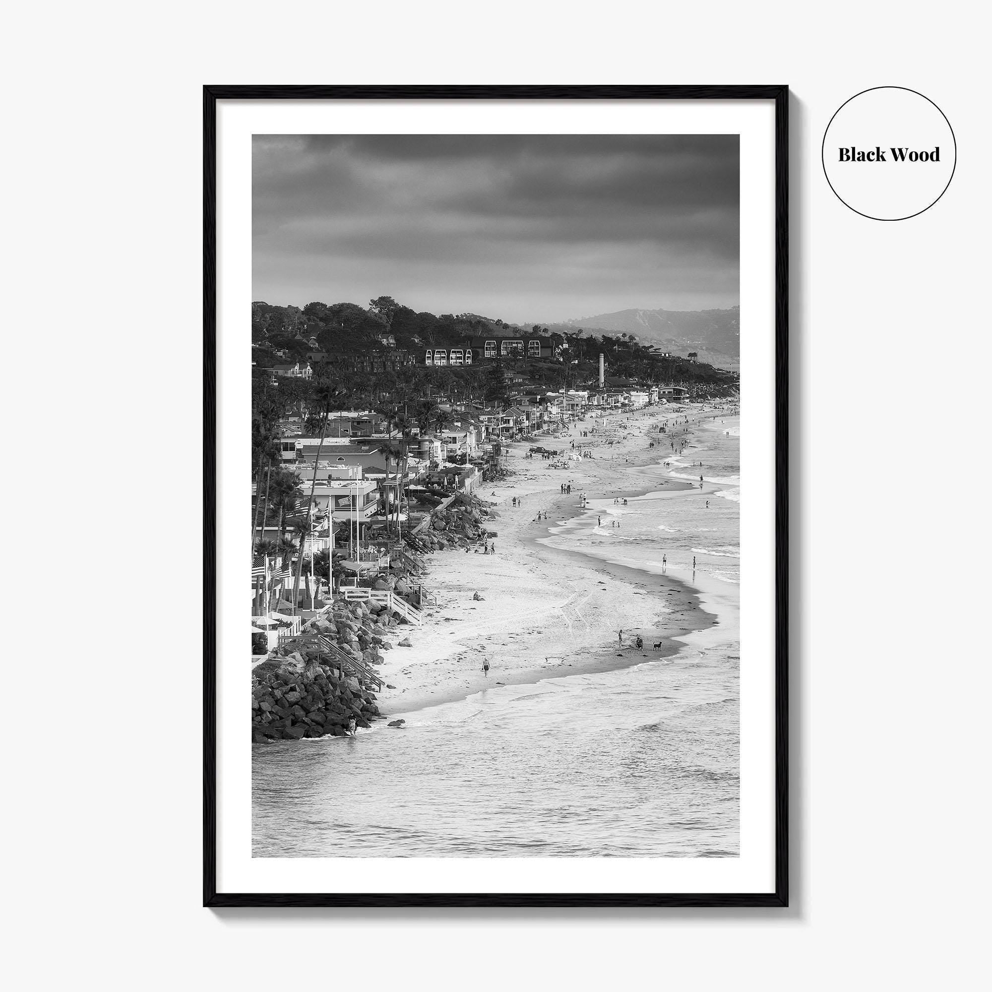 Del Mar Black and White Fine Art Photo Print, San Diego, California Poster