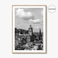 Edinburgh Skyline Black and White Fine Art Photo Print, Scotland, Calton Hill Poster