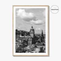 Edinburgh Skyline Black and White Fine Art Photo Print, Scotland, Calton Hill Poster