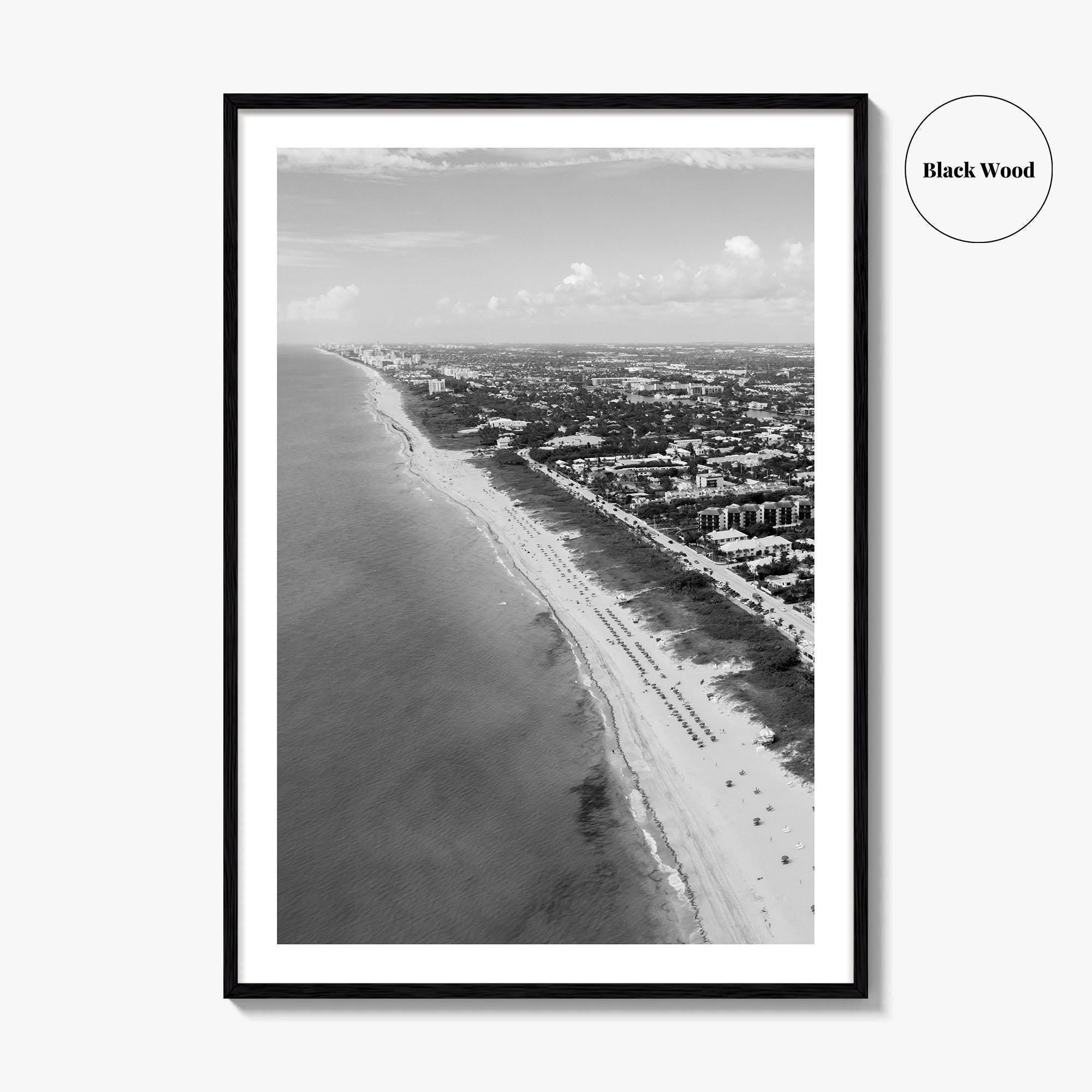Delray Beach Black and White Fine Art Photo Print, Florida USA Poster