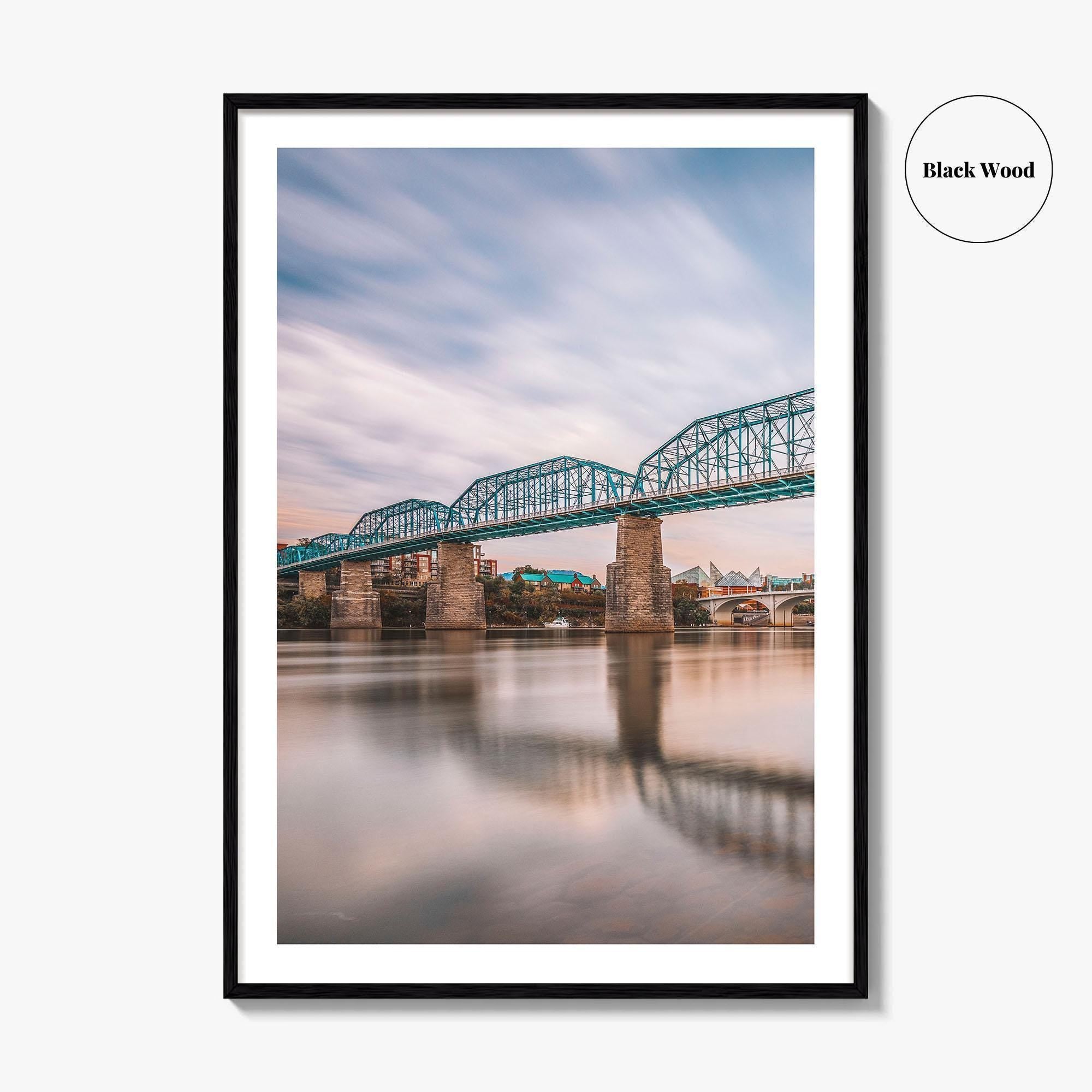 Chattanooga Fine Art Photo Print, Tennessee River Bridge, USA Wall Decor Poster