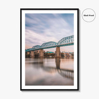 Chattanooga Fine Art Photo Print, Tennessee River Bridge, USA Wall Decor Poster