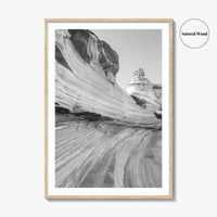 Coyote Buttes South Black and White Fine Art Photo Print, Vermilion Cliffs Poster