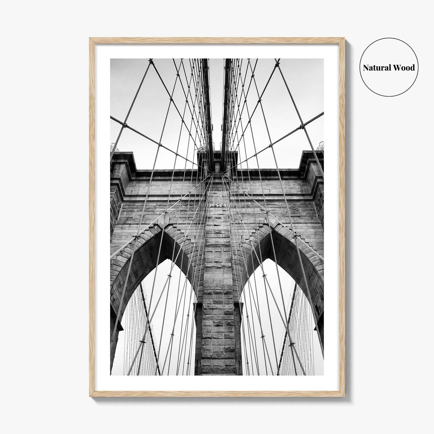 Brooklyn Bridge Black and White Fine Art Photo Print, New York City, NYC Poster