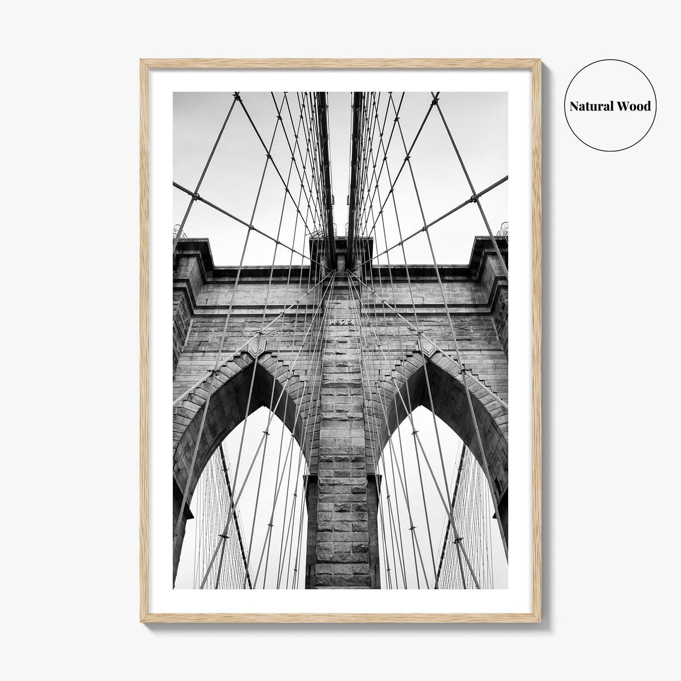 Brooklyn Bridge Black and White Fine Art Photo Print, New York City, NYC Poster