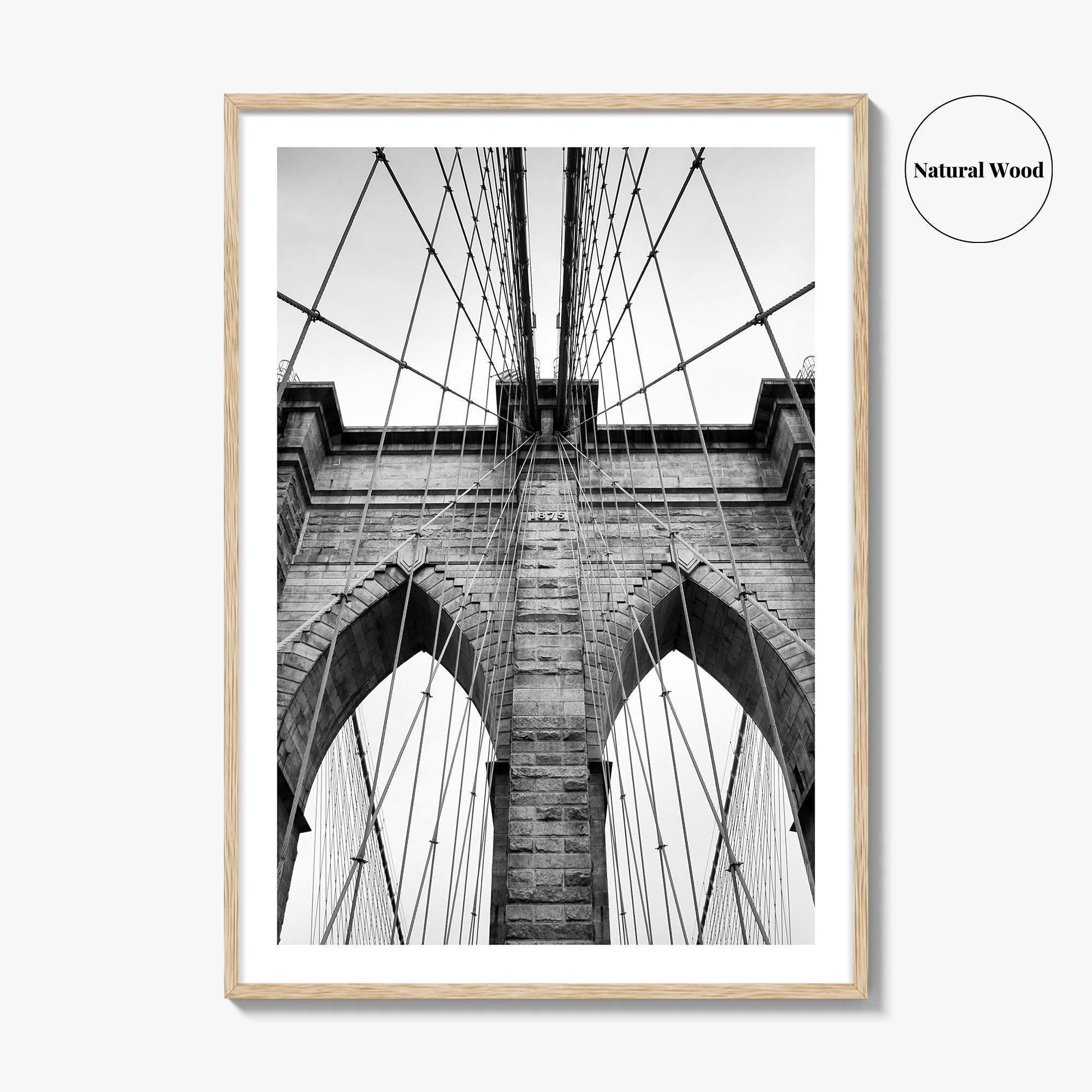 Brooklyn Bridge Black and White Fine Art Photo Print, New York City, NYC Poster