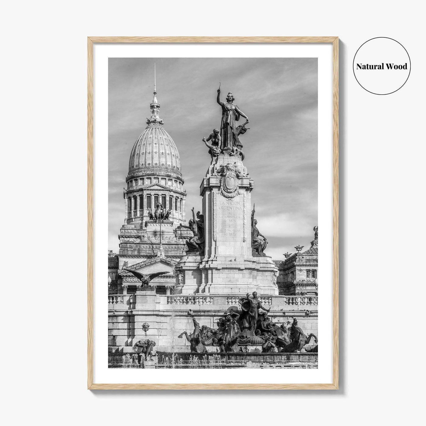 Buenos Aires Black and White Fine Art Photo Print, Argentine Congress, Argentina Poster
