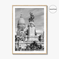 Buenos Aires Black and White Fine Art Photo Print, Argentine Congress, Argentina Poster