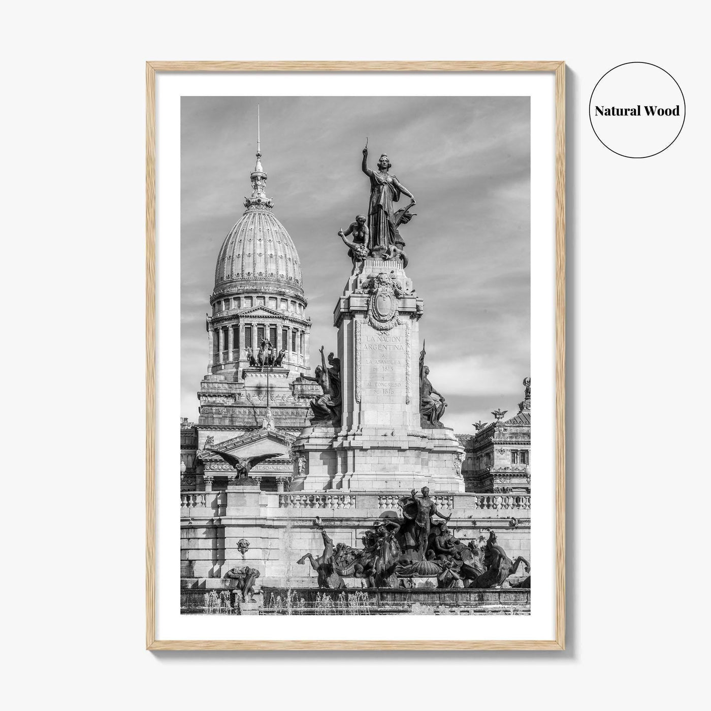 Buenos Aires Black and White Fine Art Photo Print, Argentine Congress, Argentina Poster