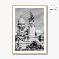 Buenos Aires Black and White Fine Art Photo Print, Argentine Congress, Argentina Poster