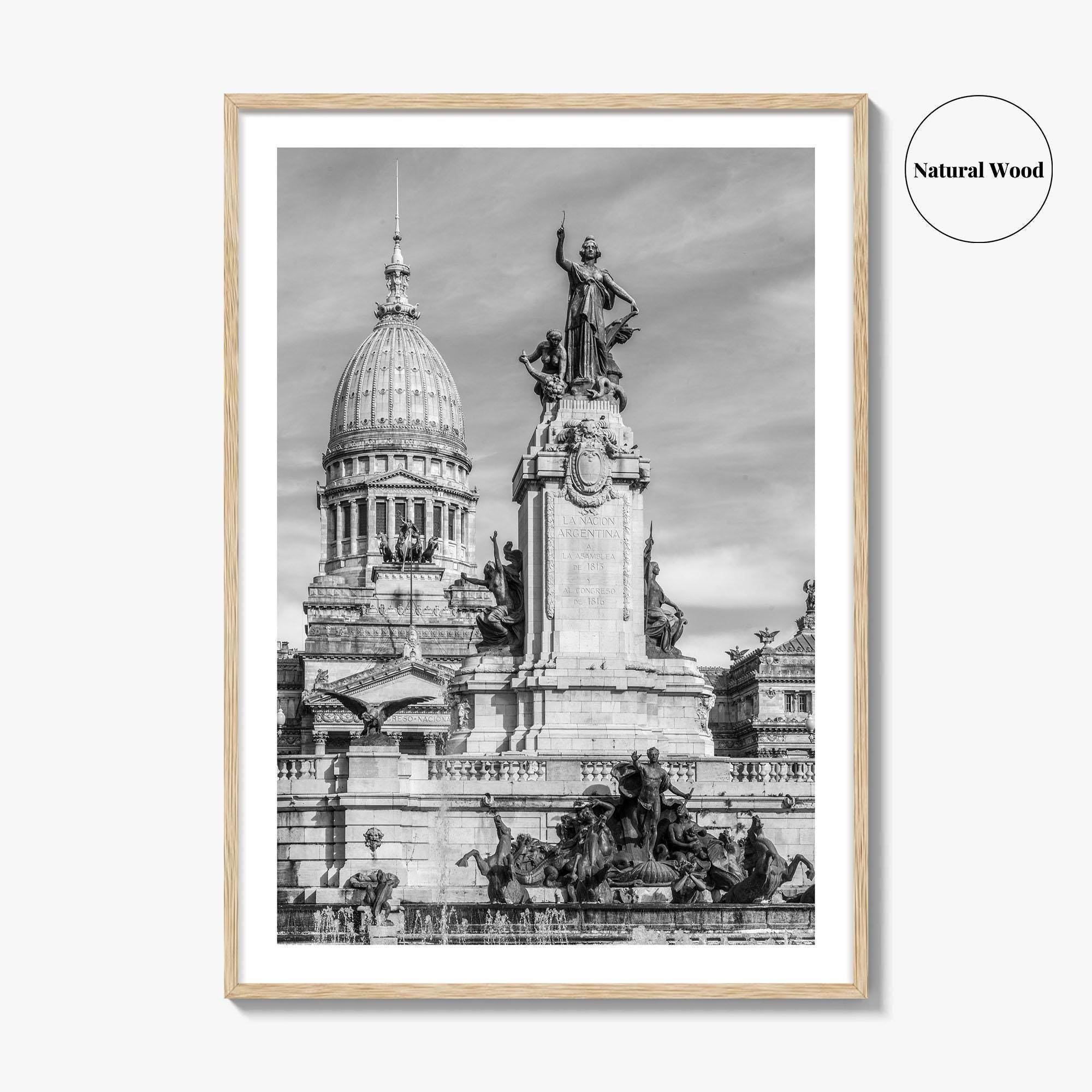 Buenos Aires Black and White Fine Art Photo Print, Argentine Congress, Argentina Poster