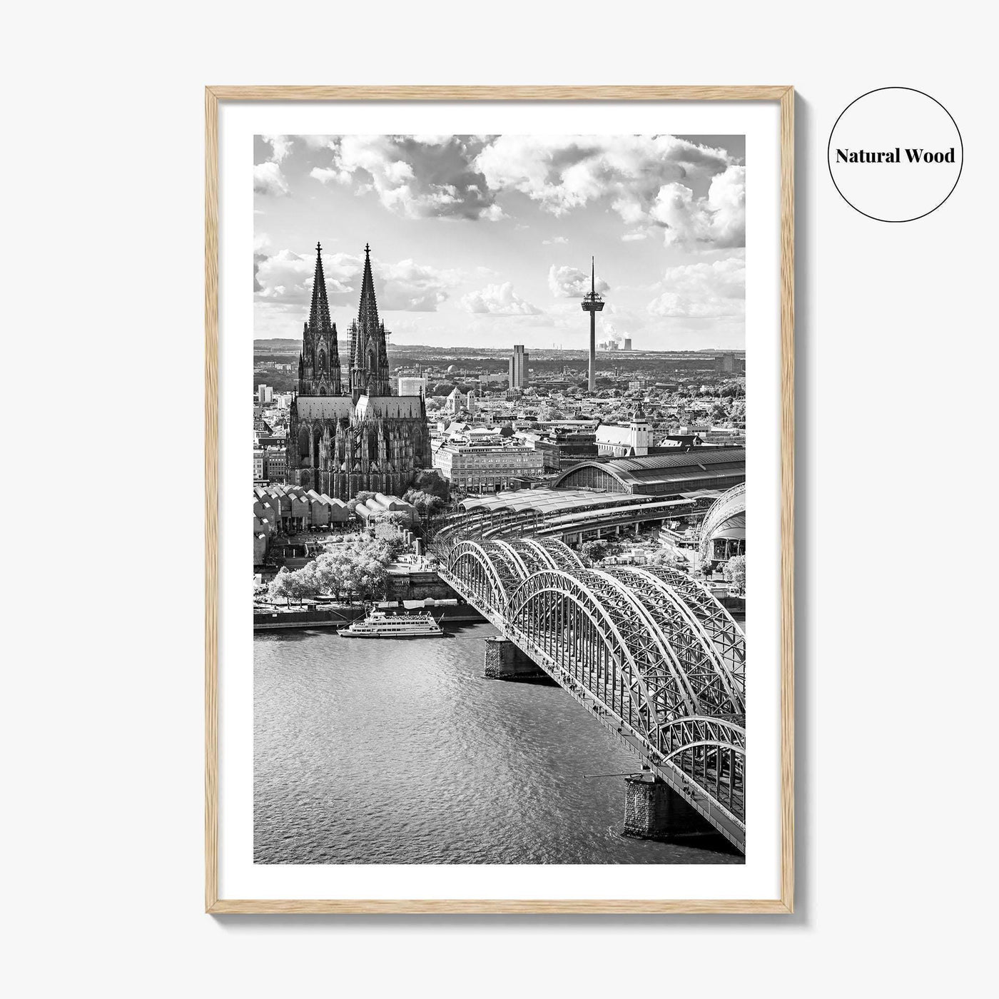 Cologne Black and White Fine Art Photo Print, Köln Germany, North Rhine-Westphalia Poster