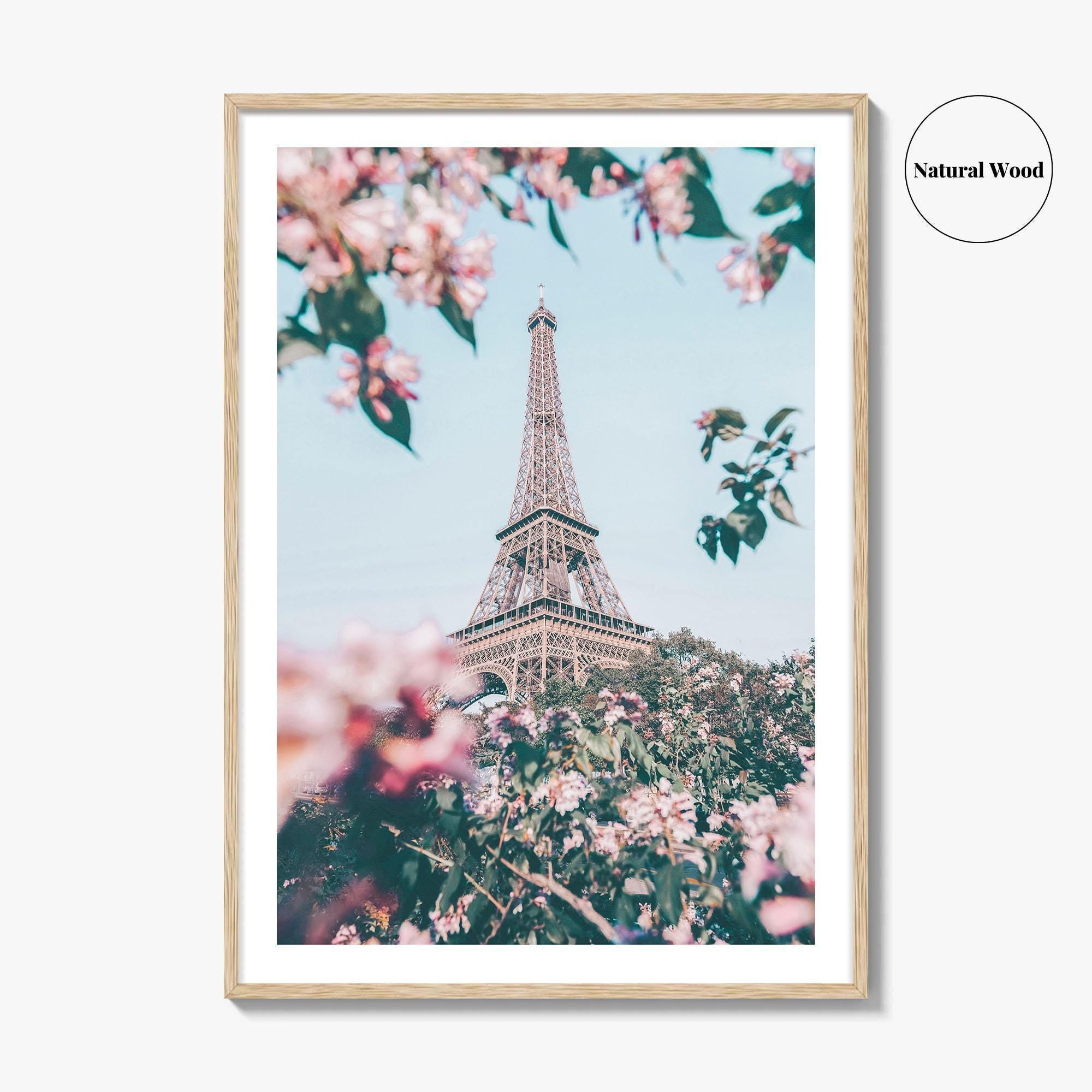 Eiffel Tower White Fine Art Photo Print, Paris France Poster, Île-de-France